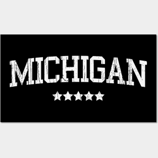 Michigan Vintage Cracks Posters and Art